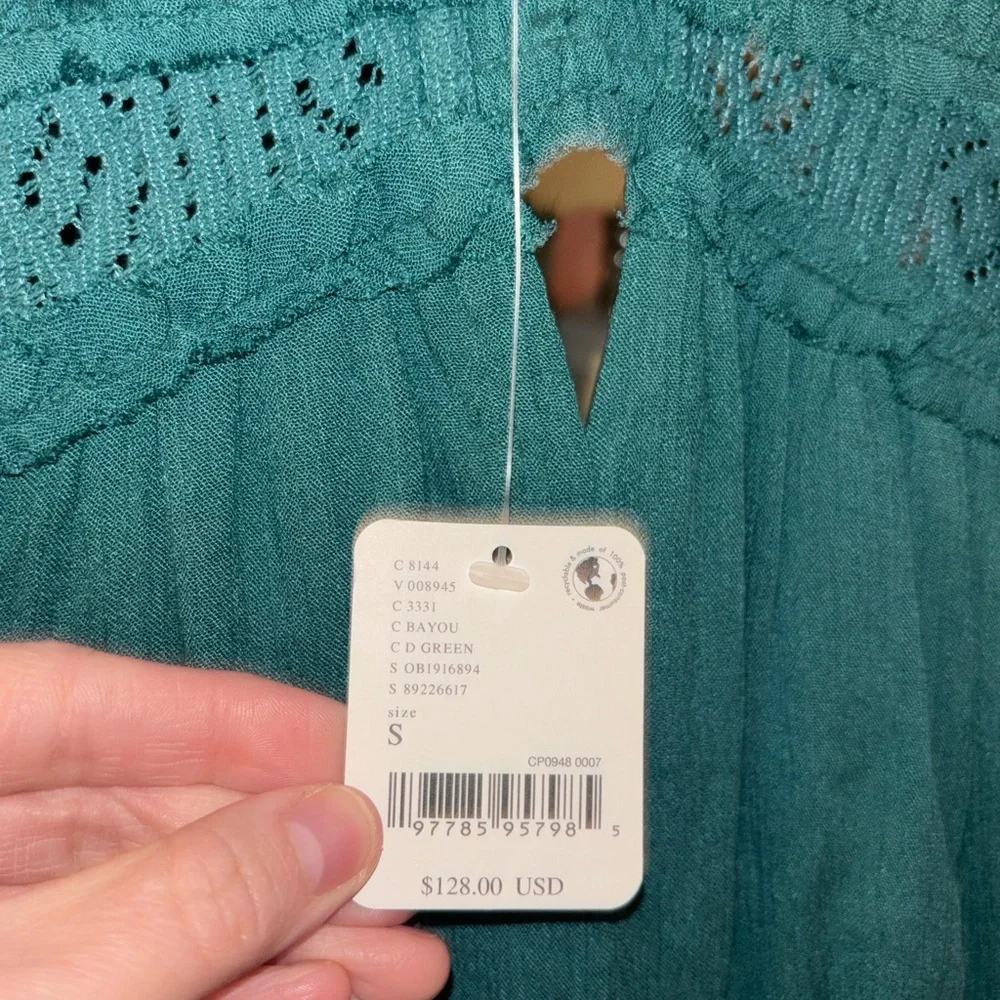 Free People Teal Maxi Dress with Tassel Accents - Picture 5 of 8